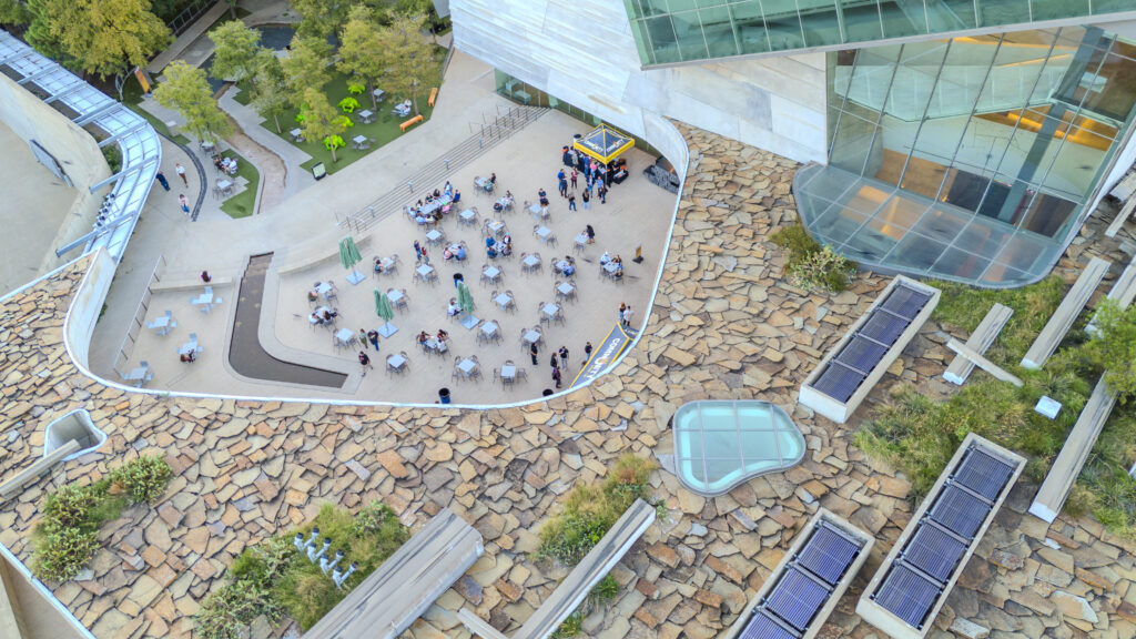 Top view Perot Museum plaza