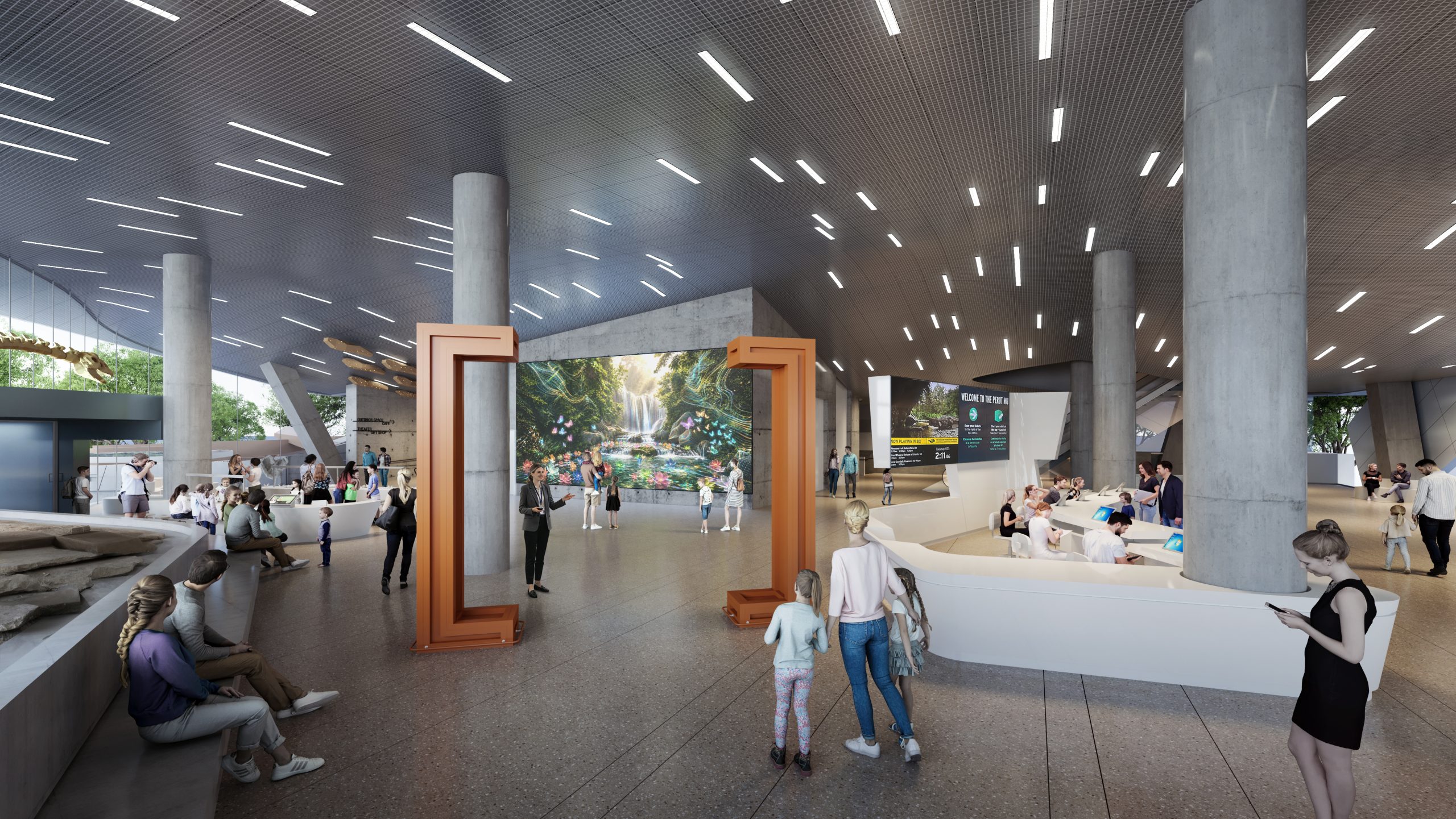 Rendering of Main Lobby and Ticket Desk