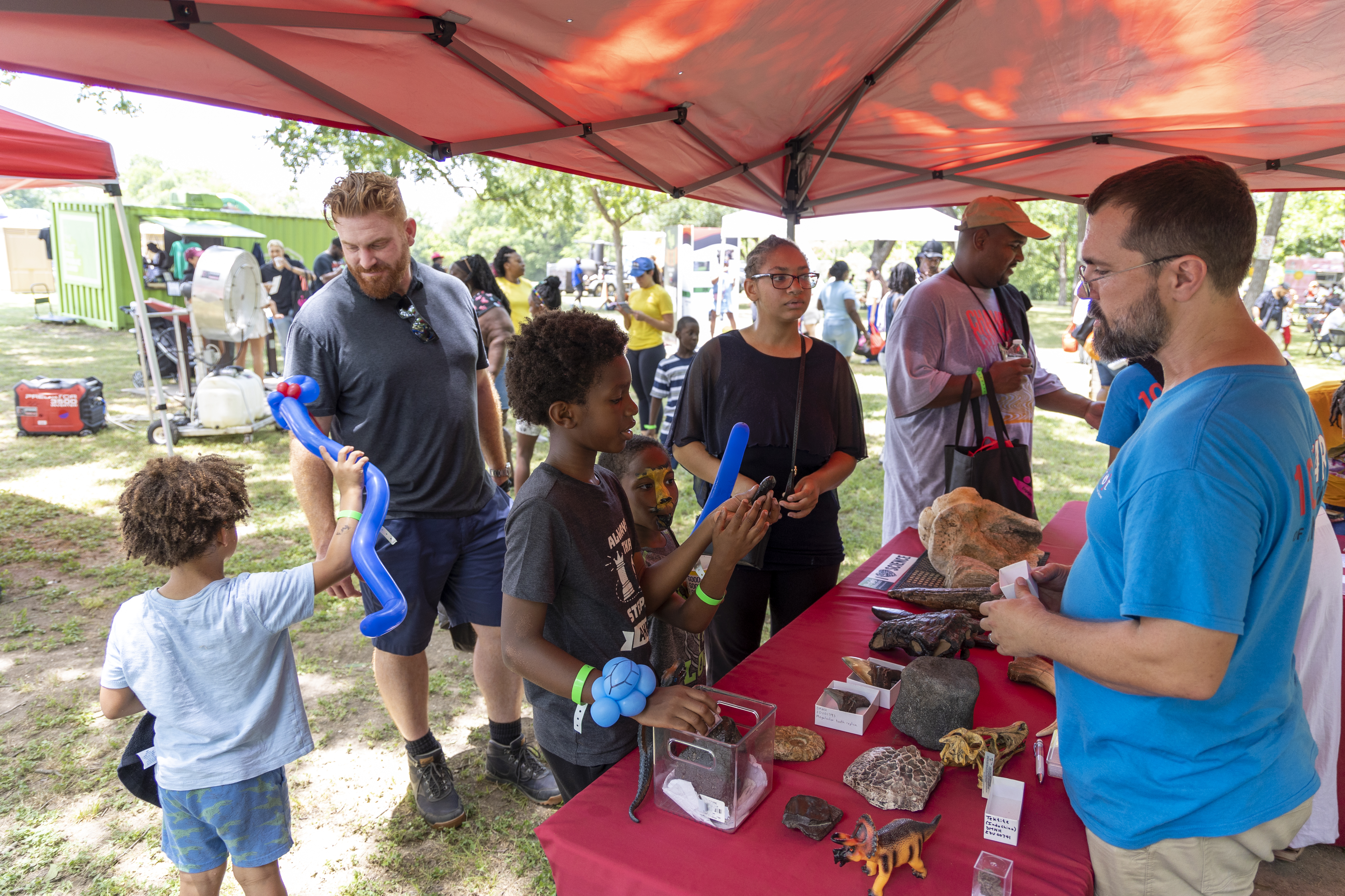 Perot Museum staff and visitors at community engagement event