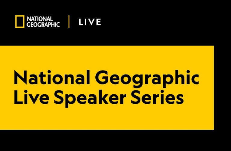 National Geographic Live Speaker Series header with logo - mobile