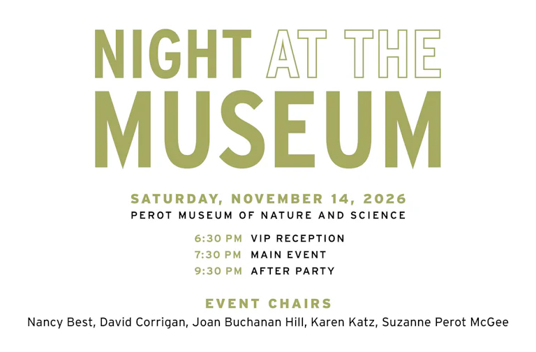 Night at the Museum event logo and graphic