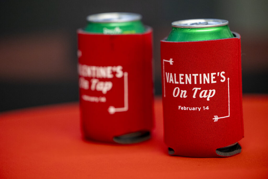 Valentine's on Tap branded coozy